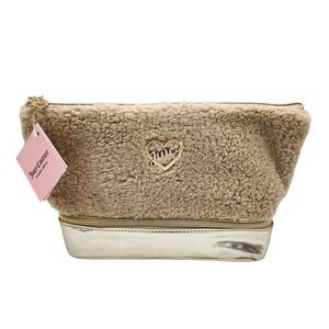 Juicy Couture sherpa travel cosmetic bag